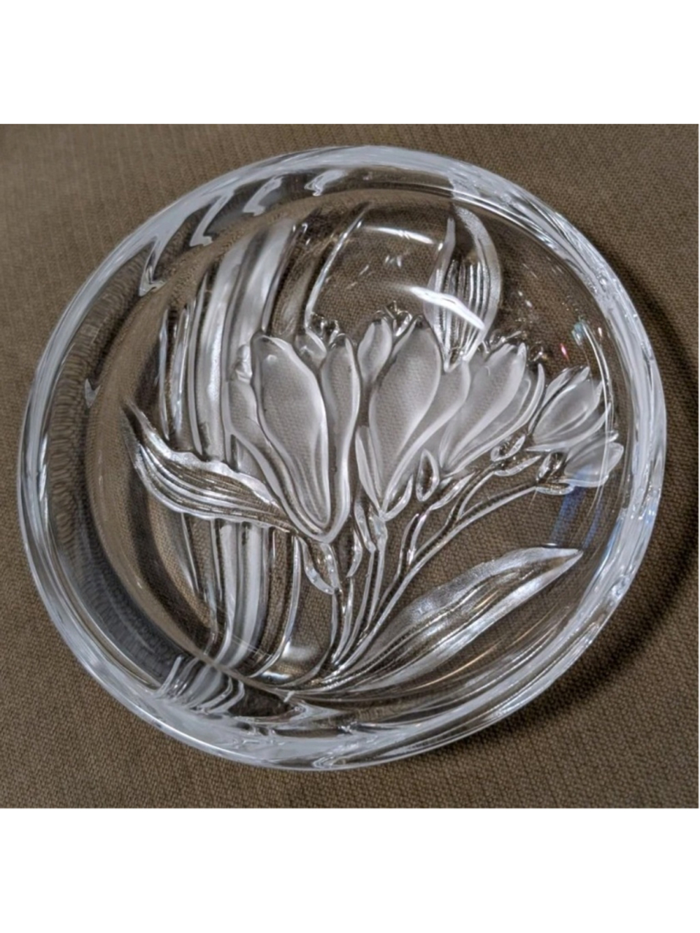 Mikasa Parisian Iris Round Candy Trinket Dish Glass